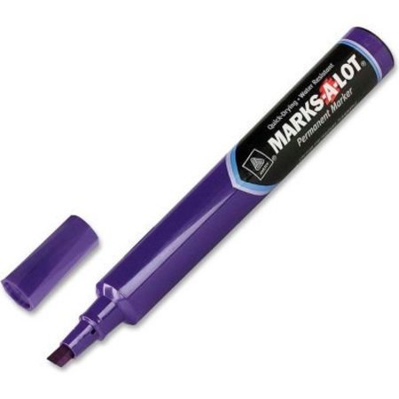 AVERY DENNISON Marks-A-Lot Large Chisel Tip Permanent Marker, Purple Ink 8884